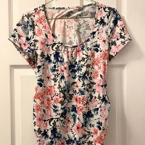 Floral Motherhood Maternity Shirt